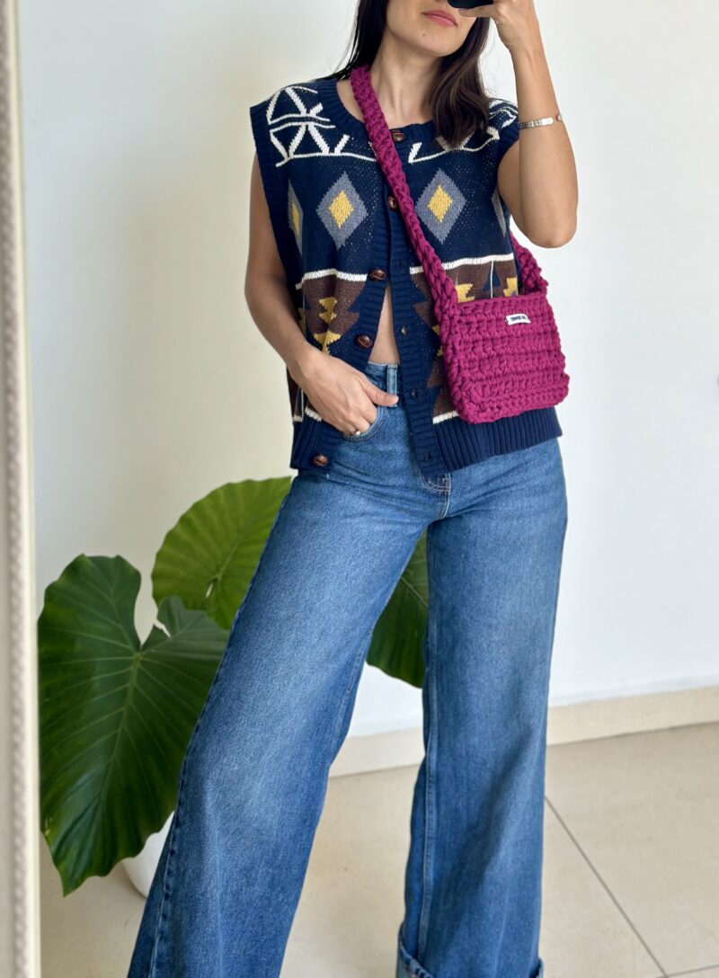 Bolsa color vino crochet