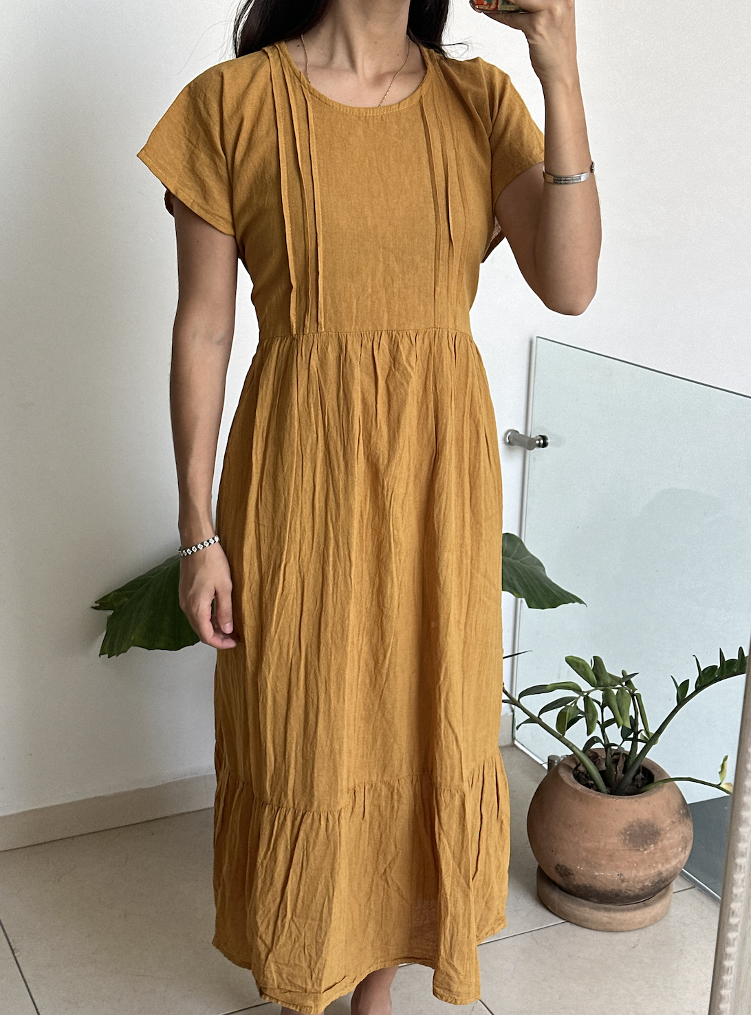 Vestido Orquidea Mostaza