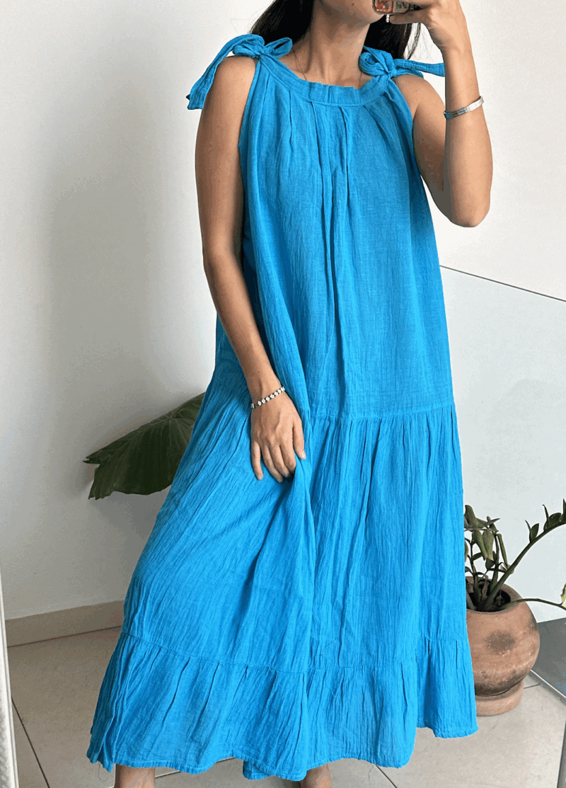 Vestido Grecia Azul Cielo