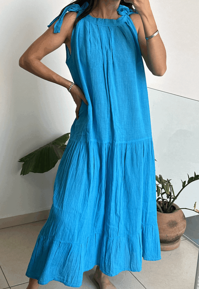 Vestido Grecia Azul Cielo - Imagen 4