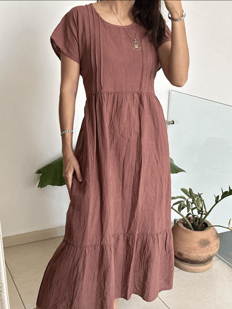 Vestido Orquidea Tabaco