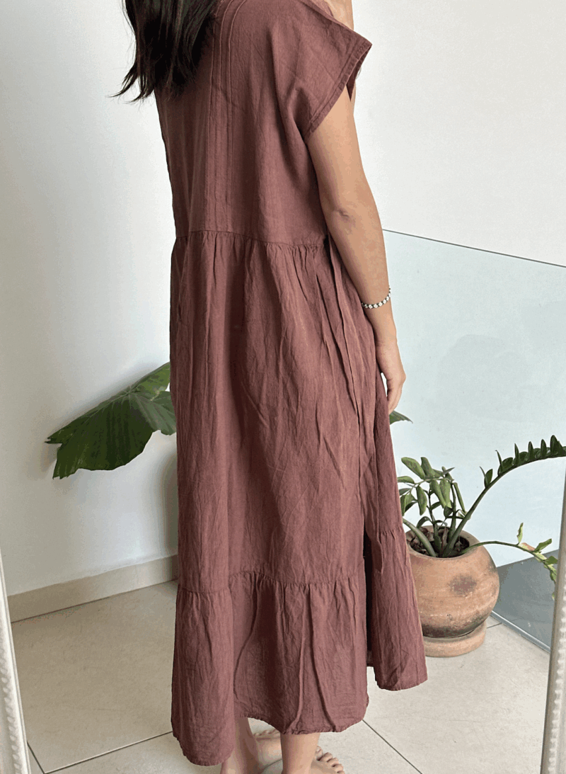 Vestido Orquidea Tabaco - Imagen 3