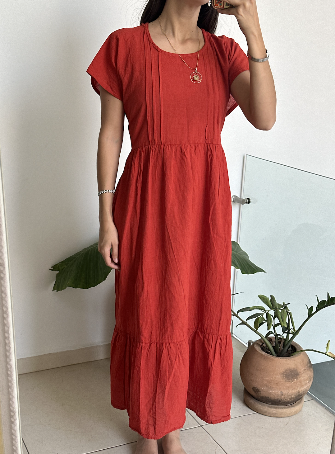 Vestido Orquidea Rojo