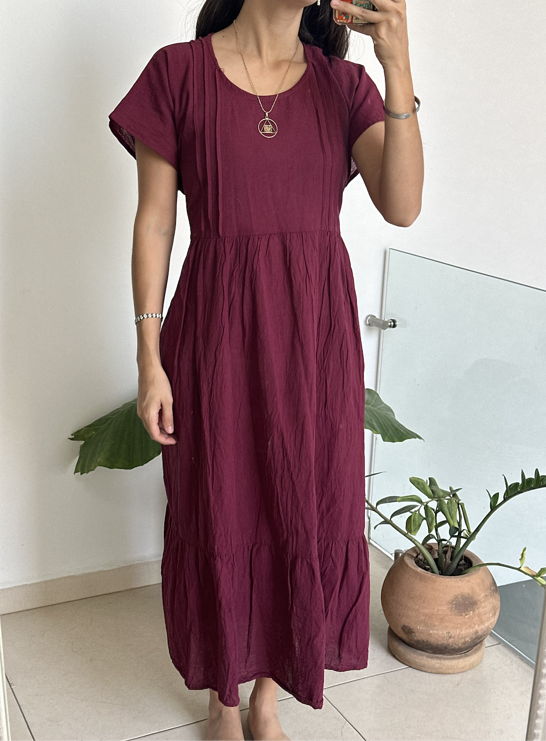 Vestido Orquidea Vino