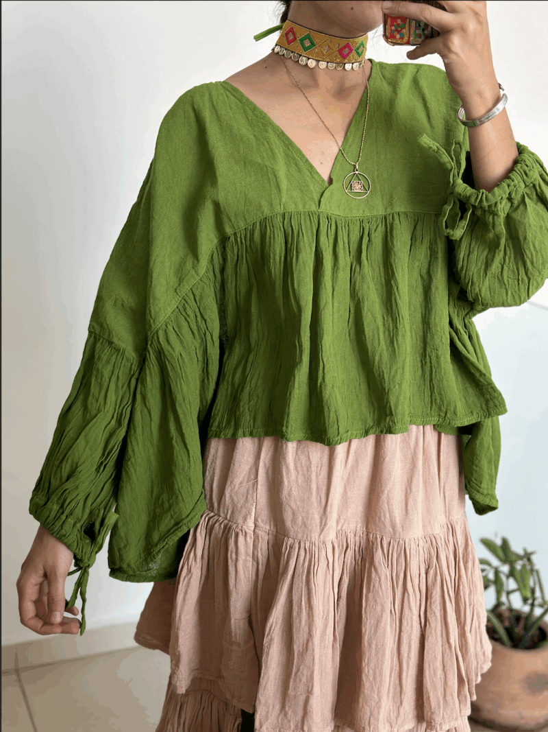 Blusa Luciérnaga Verde - Imagen 3