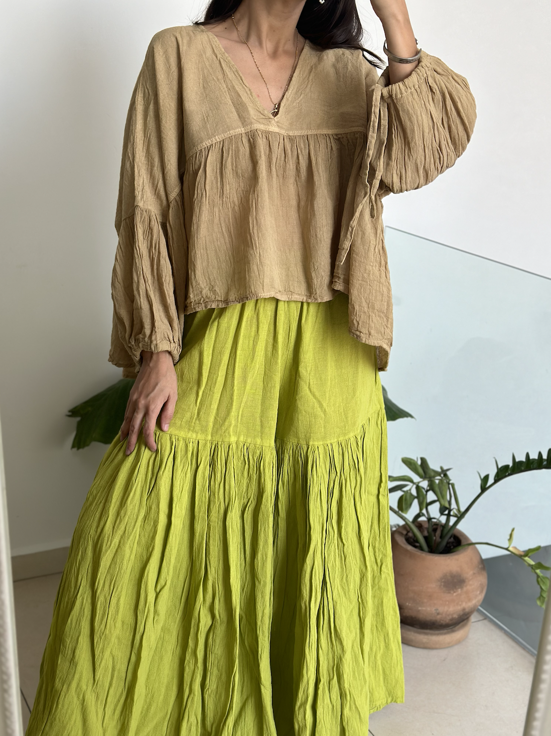 Blusa Luciérnaga Pistache