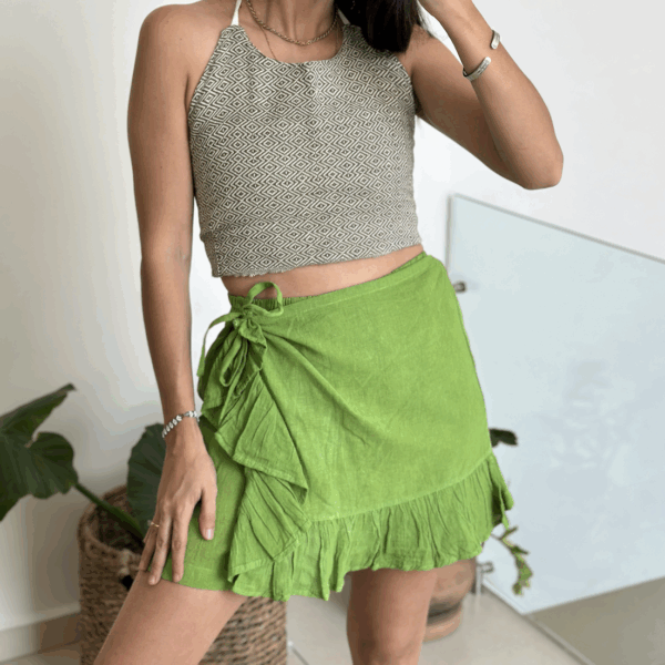 Falda Short Lucia Verde Limon