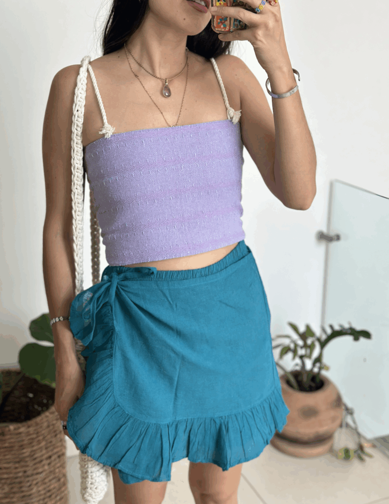 Falda Short Lucia Aqua