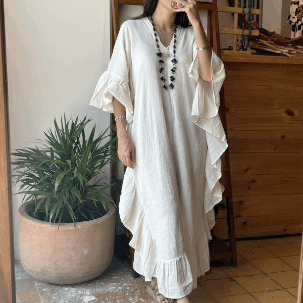 Vestido Himalaya crudo