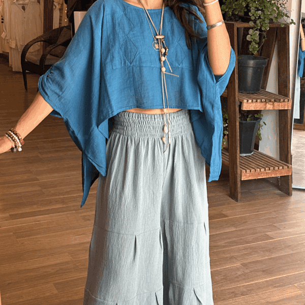 Blusa Arrecife Azul Turquesa