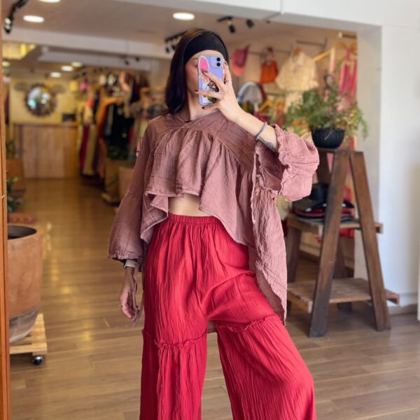 Pantalón Sagitario Rojo Quemado Olanes