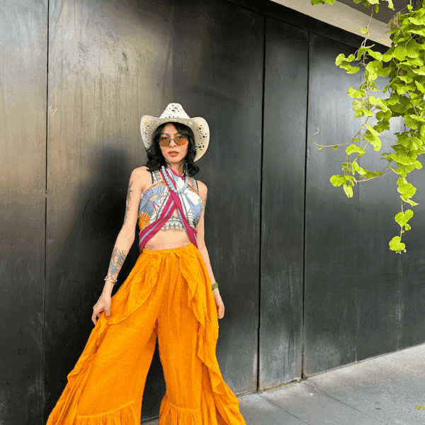 Pantalon Calypso Amarillo Naranja