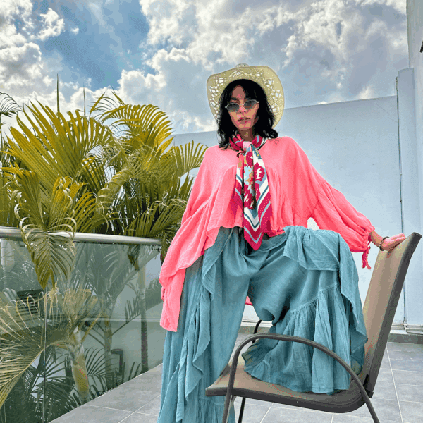 Pantalon Calypso Azul Cielo
