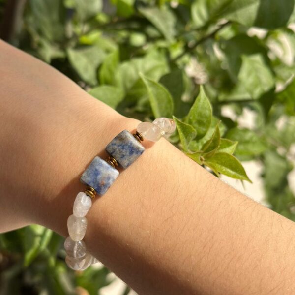 Pulsera azul estilo marmol