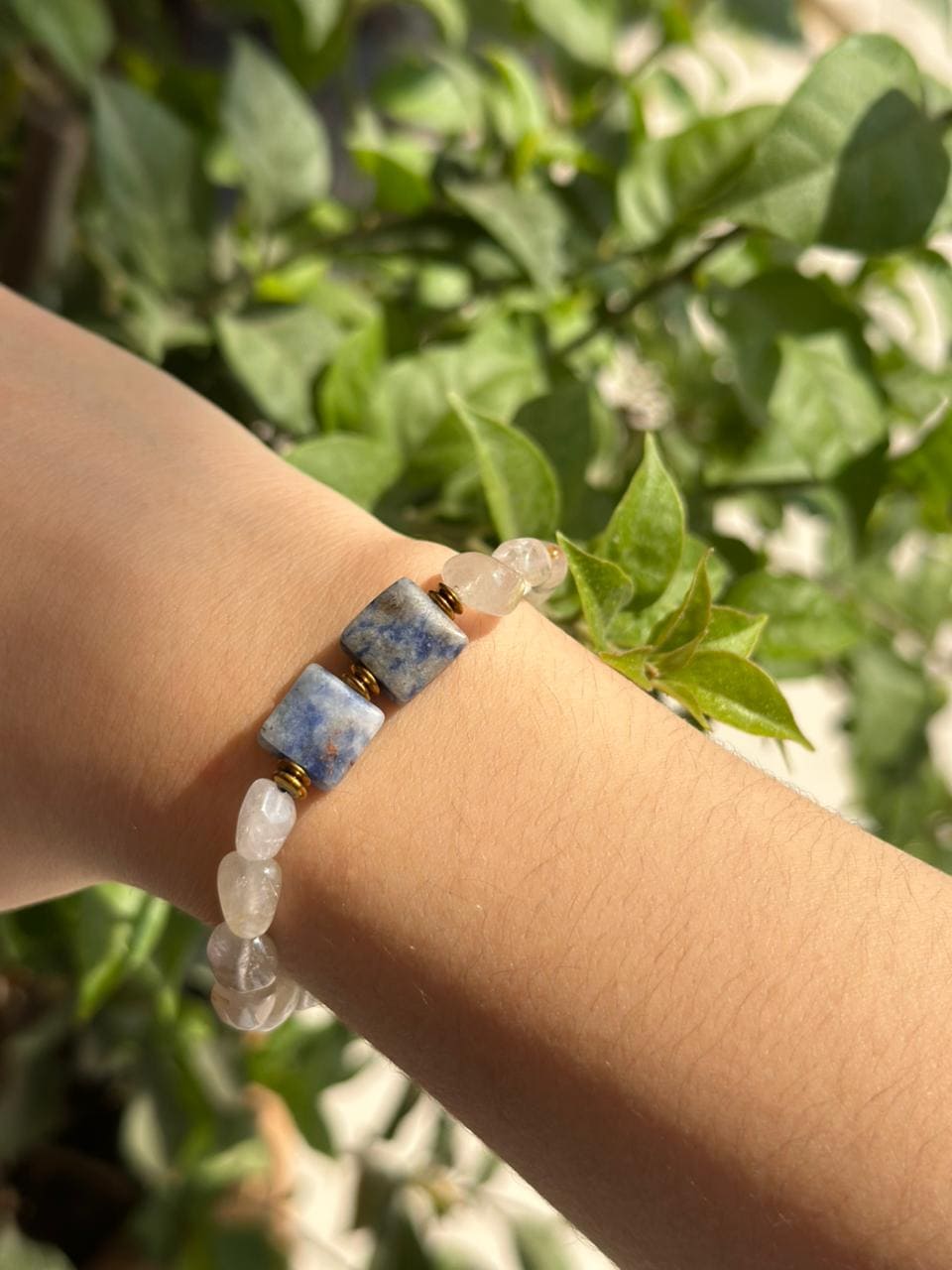 Pulsera azul estilo marmol
