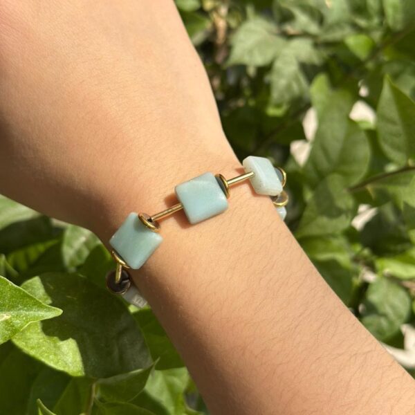 Pulsera color aguamarina
