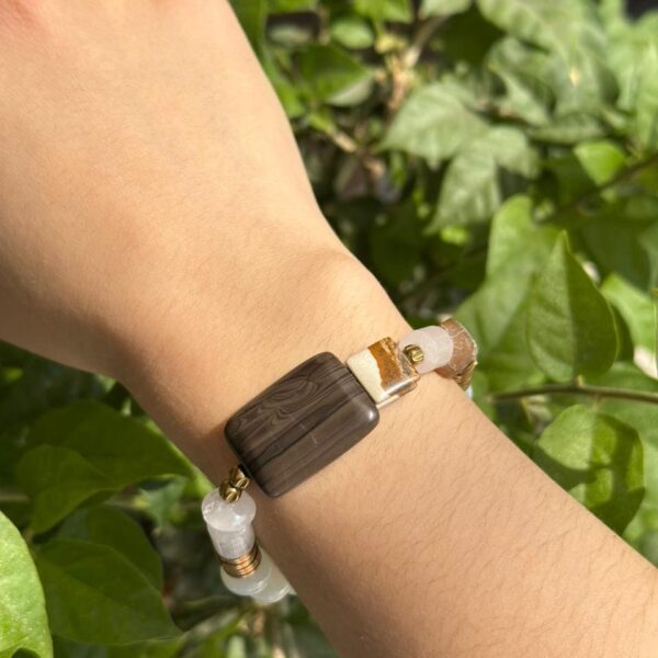 Pulsera piedra cuadrada