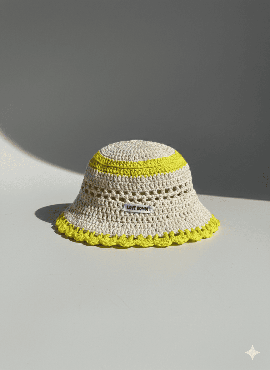 Bucket Hat Crudo/Amarillo