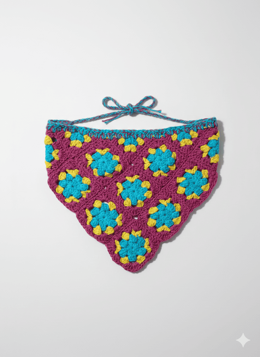 Bandana Crochet Flores