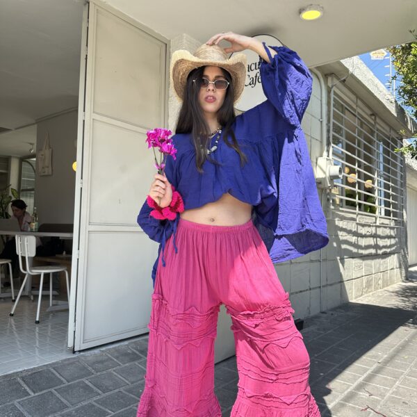 Pantalon Diente de Leon Fuscia