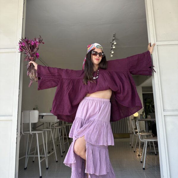 Blusa Luciérnaga borgoña