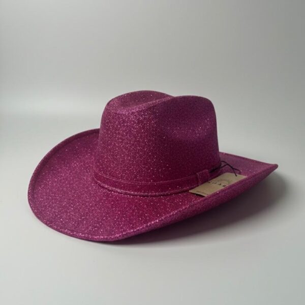 Sombrero De Brillos Fucsia
