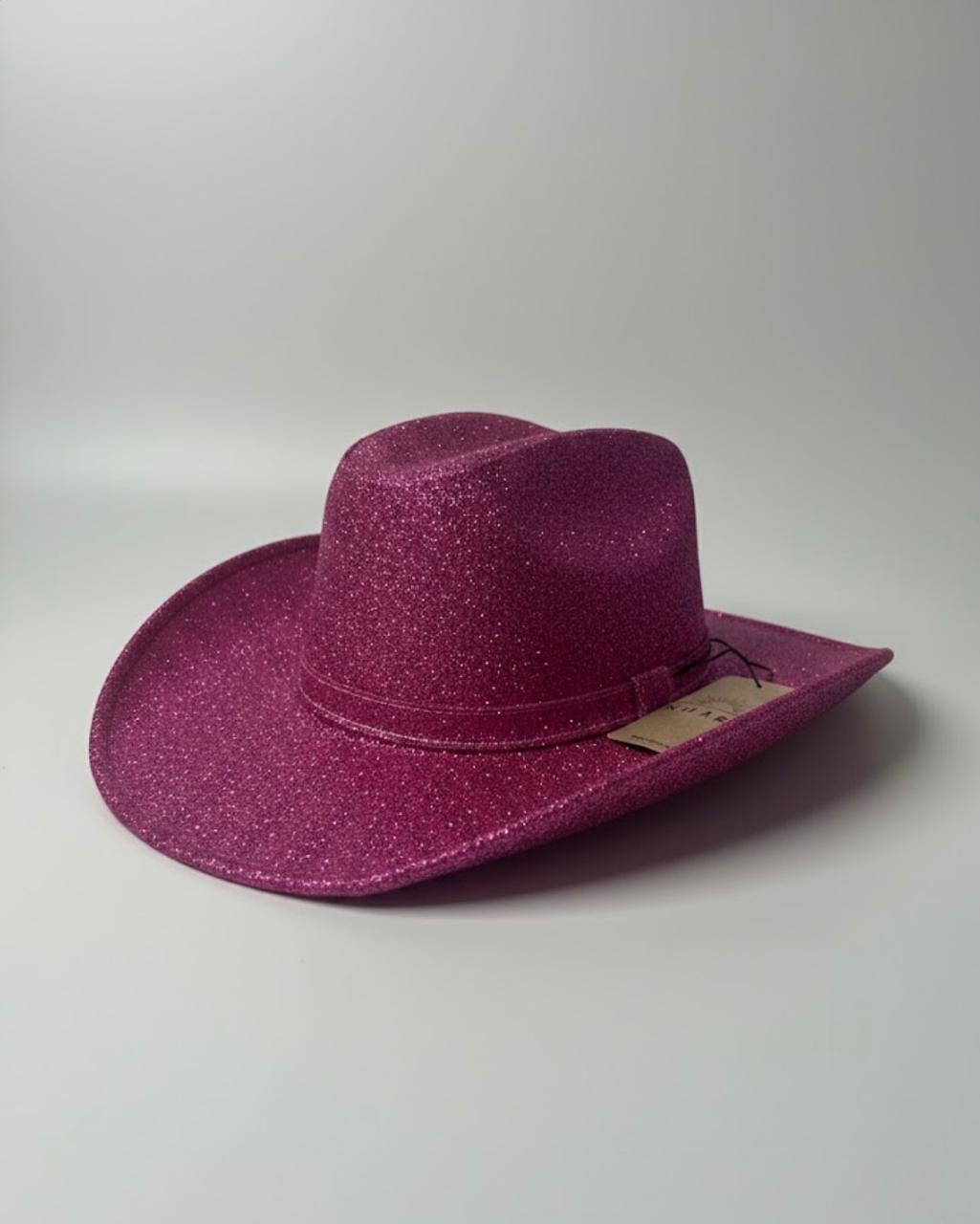 Sombrero De Brillos Fucsia