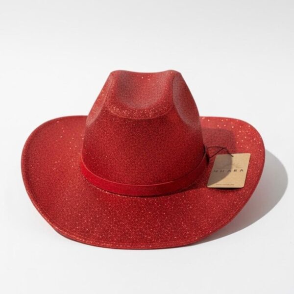 Sombrero De Brillos Rojo