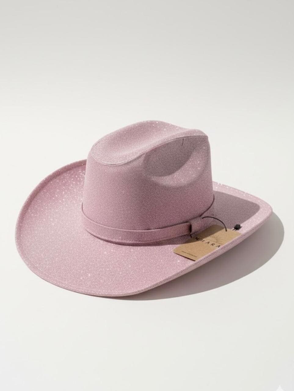 Sombrero De Brillos Rosa