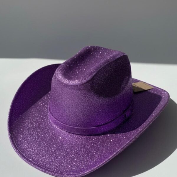 Sombrero De Brillos Morado