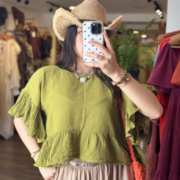 Blusa Brisa Verde Seco