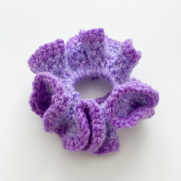 Scrunchie de Crochet Morada