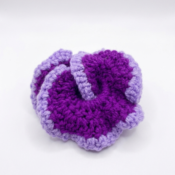 Scrunchie de Crochet Morado