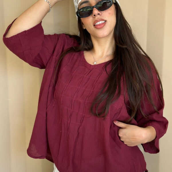 Blusa Perla Borgoña