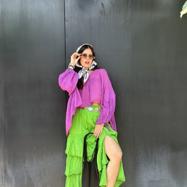 Falda Mar Verde Limon