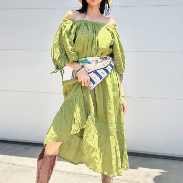 Vestido Afrodita Verde Aceituna