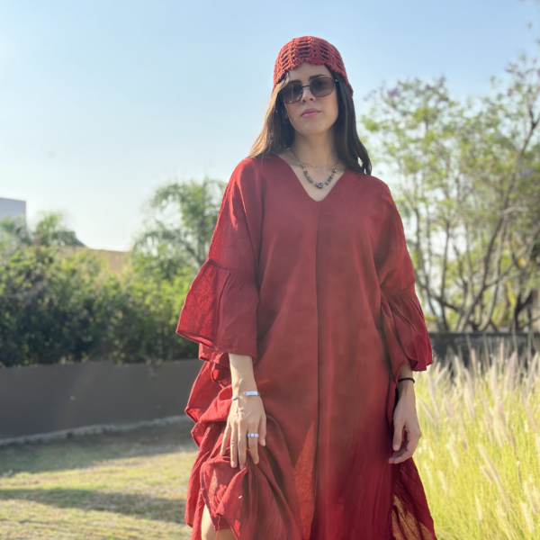 Vestido Himalaya Rojo Quemado