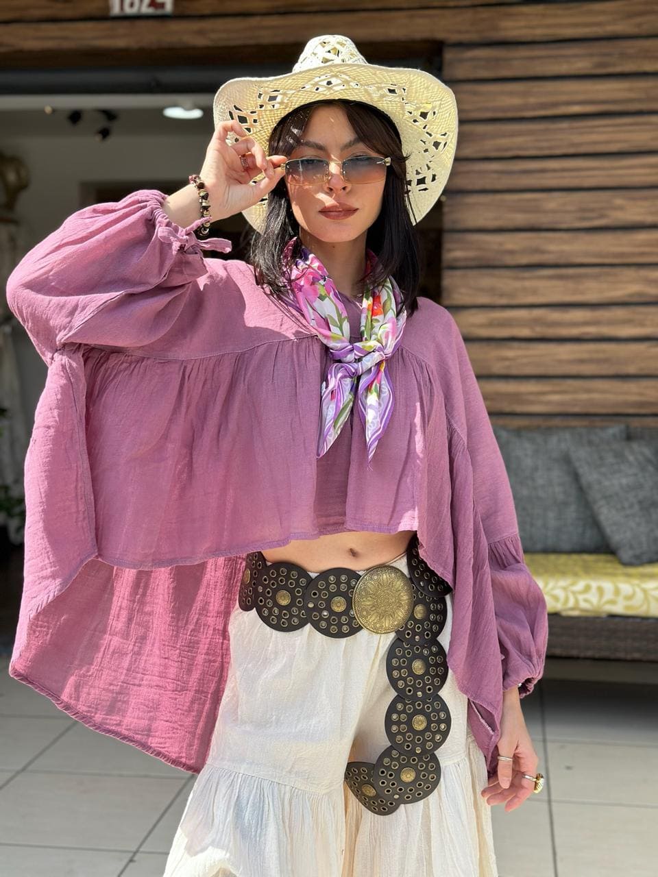 Blusa Luciérnaga Malva