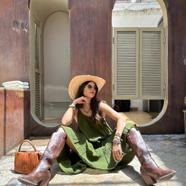 Vestido Grecia Verde Militar