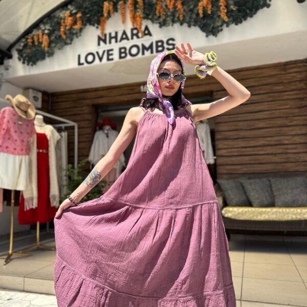 Vestido Grecia Malva