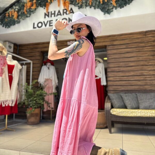Vestido Grecia Rosa Pastel
