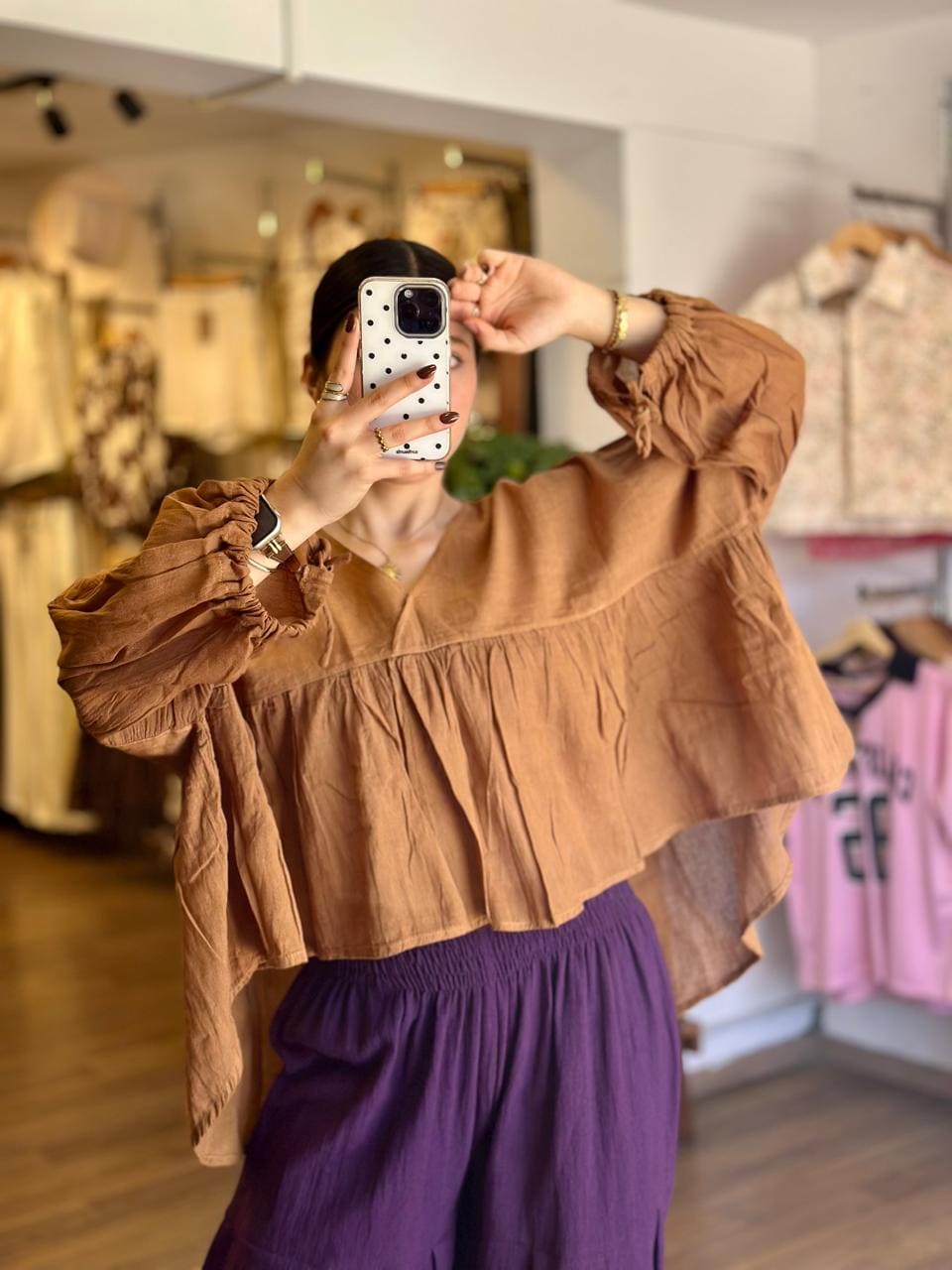 Blusa Luciérnaga Cafe