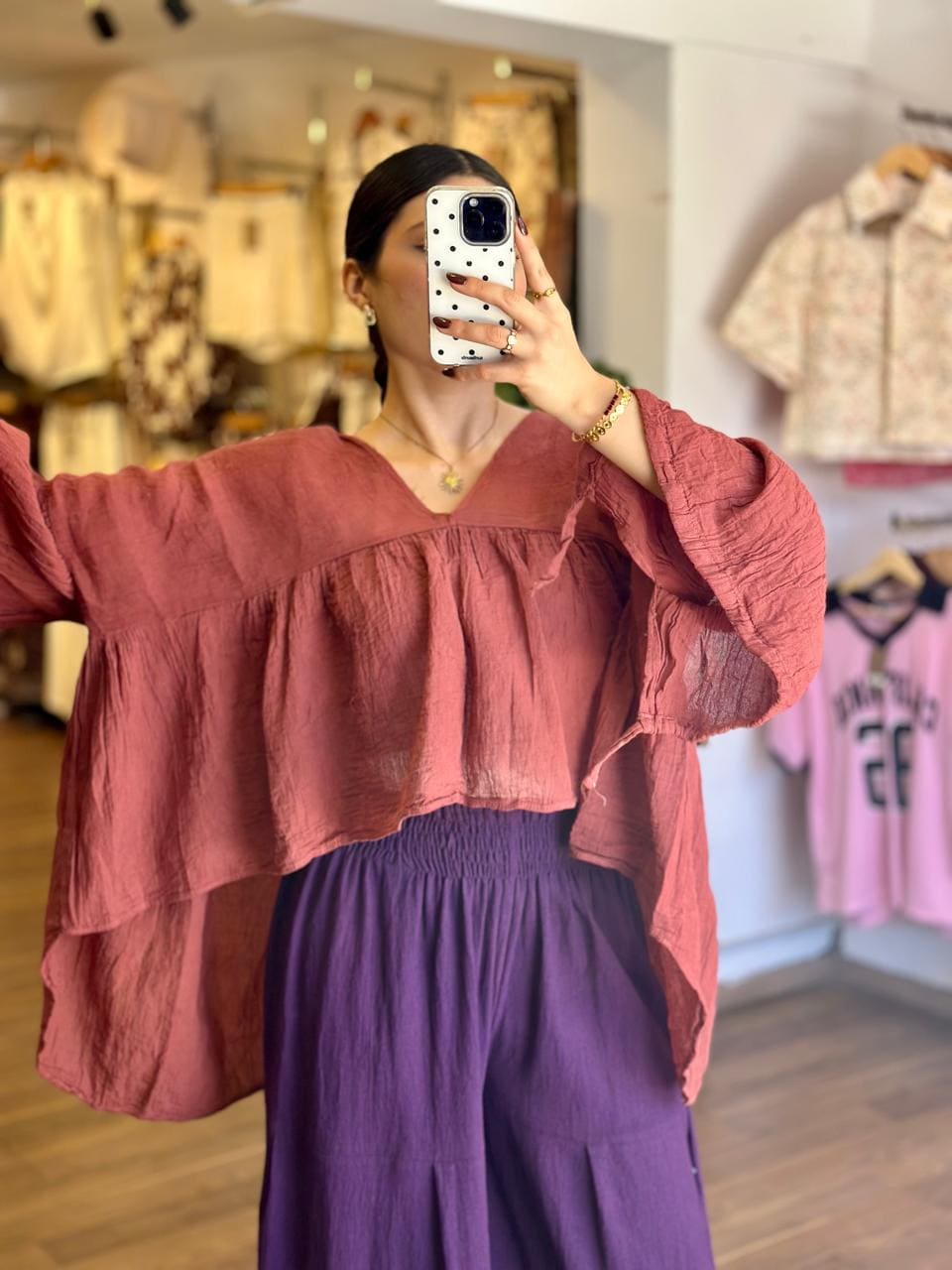Blusa Luciérnaga Terracota Rosado