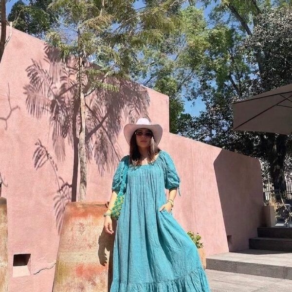 Vestido Afrodita Azul Cielo