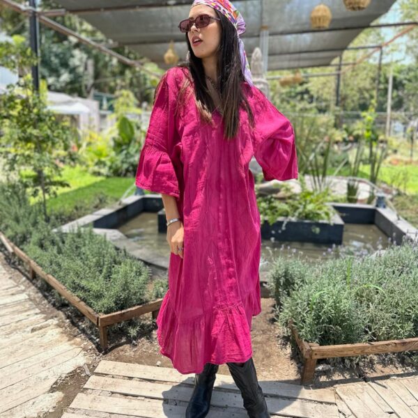 Vestido María color fucsia