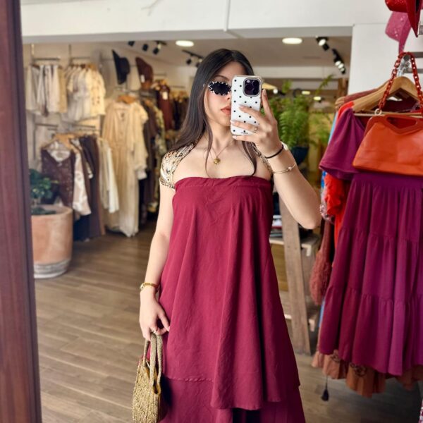 Vestido Hali Tinto