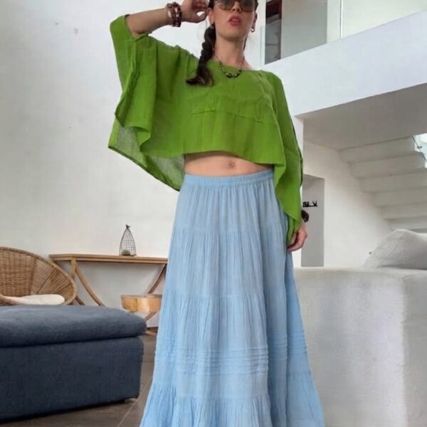 Falda Sol Azul Bebe
