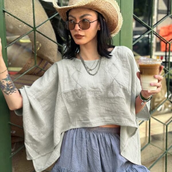Blusa Arrecife Gris Claro