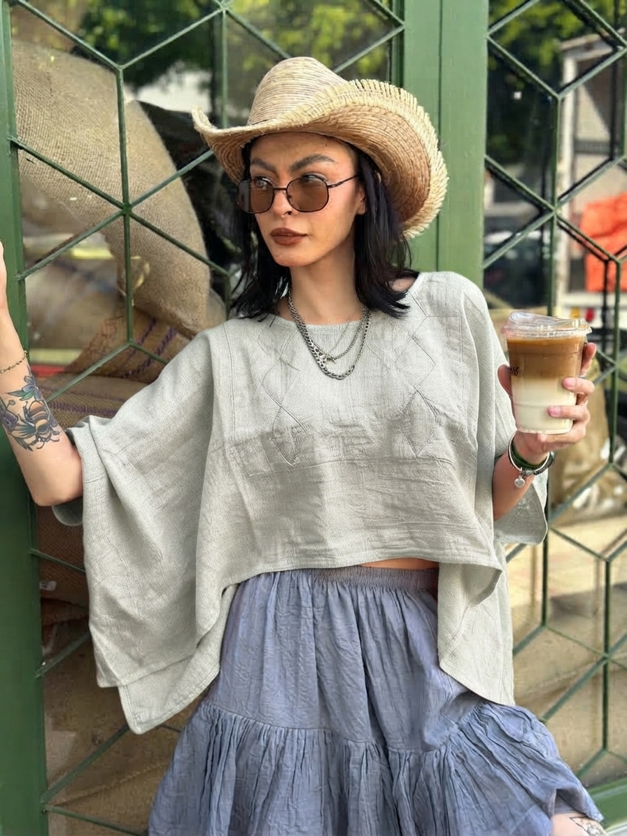 Blusa Arrecife Gris Claro
