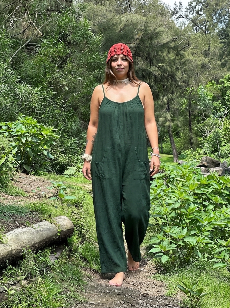 overol ambar dark green